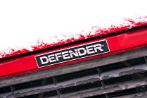 Land Rover Defender in snow
